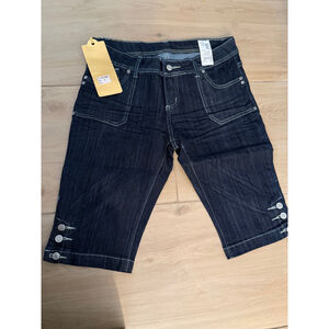 NEW EXOCET Y2K Denim Jorts Cotton Blend Bermuda Shorts 9 30/13”